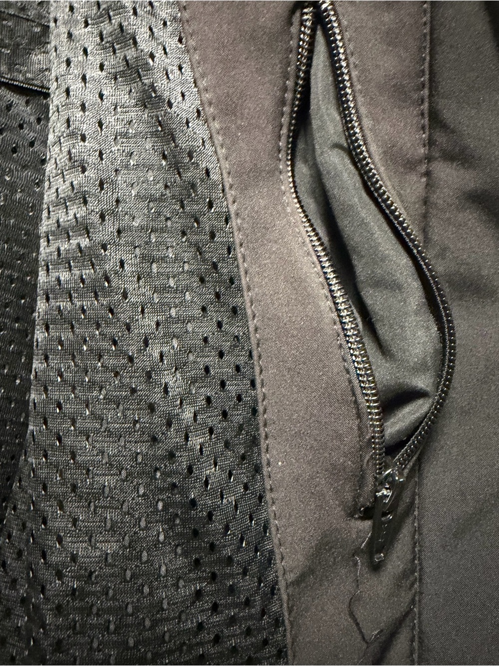 Performance Motorcycle Jacket - Black & Blue Breathable Riding Shell - Picture 10 of 15
